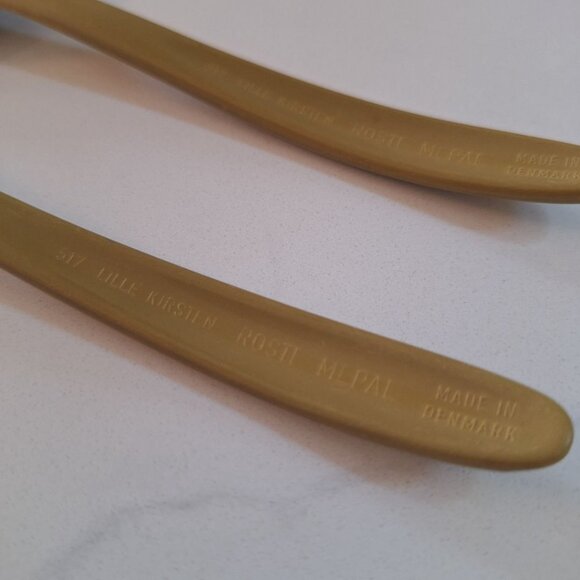Lille Kirsten Rosti Mepal Denmark Spoons Vintage 7.5 Inch Small Serving Set of 2 - Picture 7 of 8